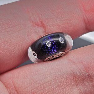 Pandora 925 Sterling Silver Purple Midnight Effervescence Glass Charm Bead